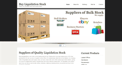 Desktop Screenshot of buyliquidatedstock.com