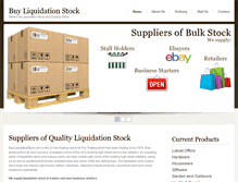 Tablet Screenshot of buyliquidatedstock.com